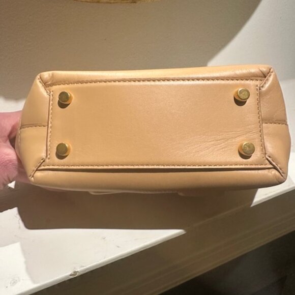 Bottega Veneta Intrecciato Mini Arco Calfskin Leather Tote Almond - Picture 8 of 16